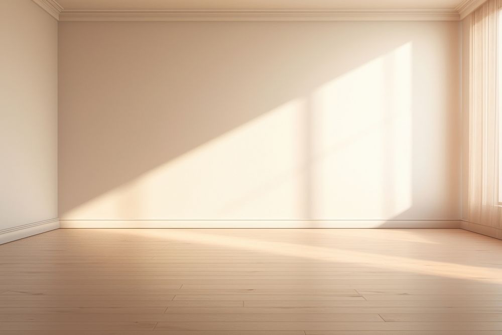 Empty minimal room stage backgrounds flooring sunlight.