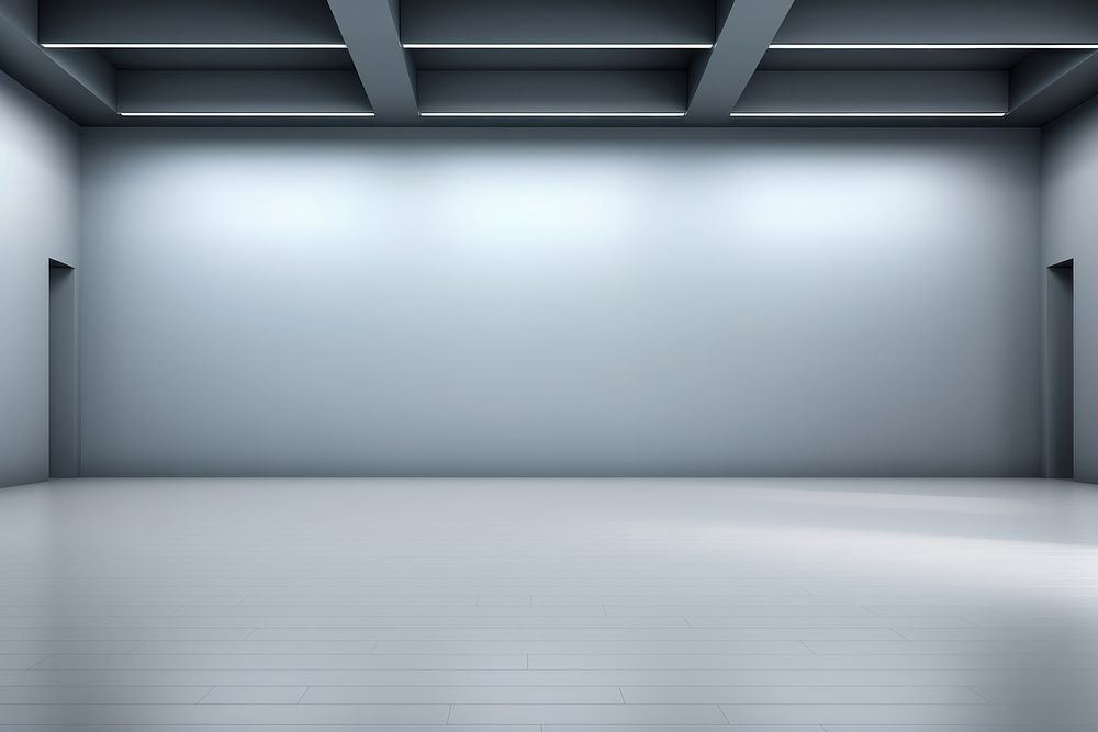 Empty minimal room stage backgrounds architecture illuminated.