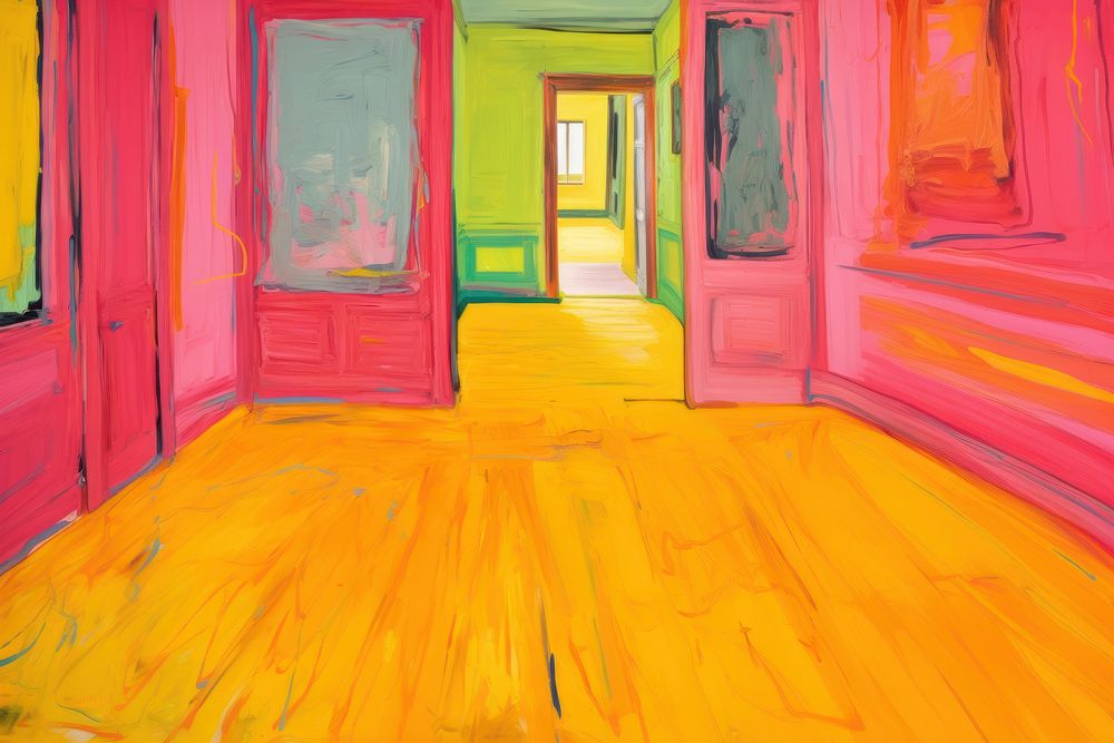 An empty room painting backgrounds flooring.