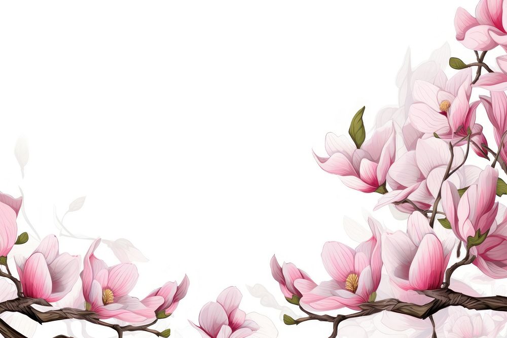Magnolia blossom flower plant.