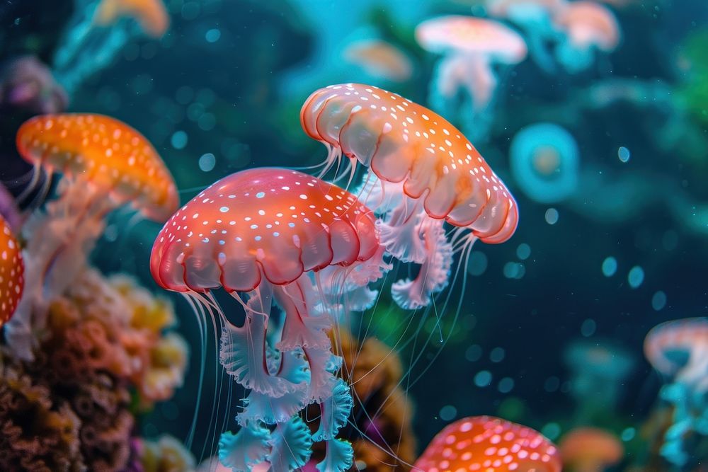 Jellyfishes in Aquarium aquarium outdoors animal.