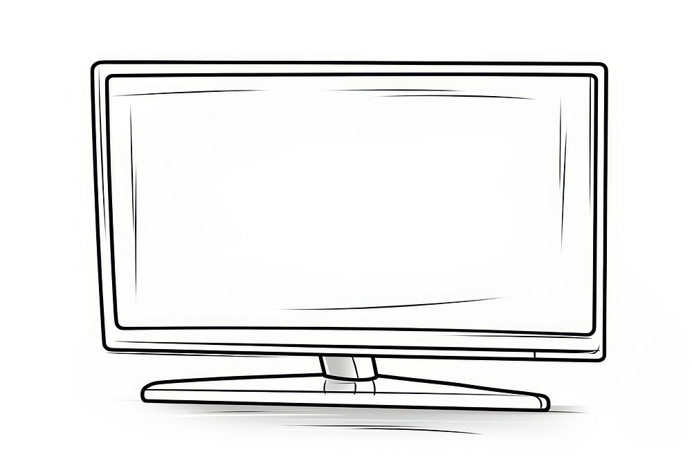 Led tv television screen sketch.