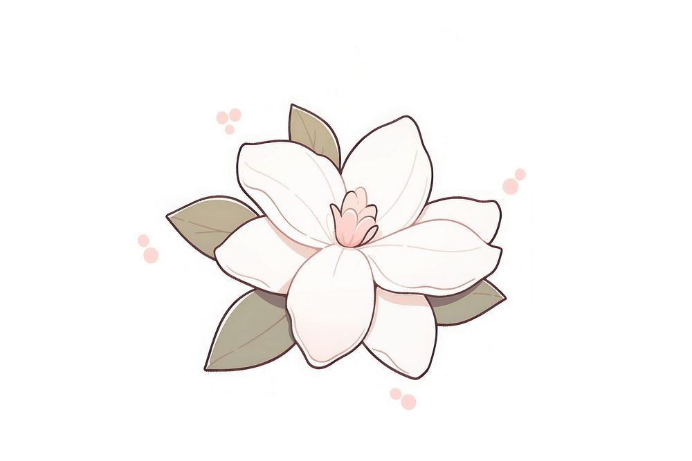 A magnolia drawing flower sketch.