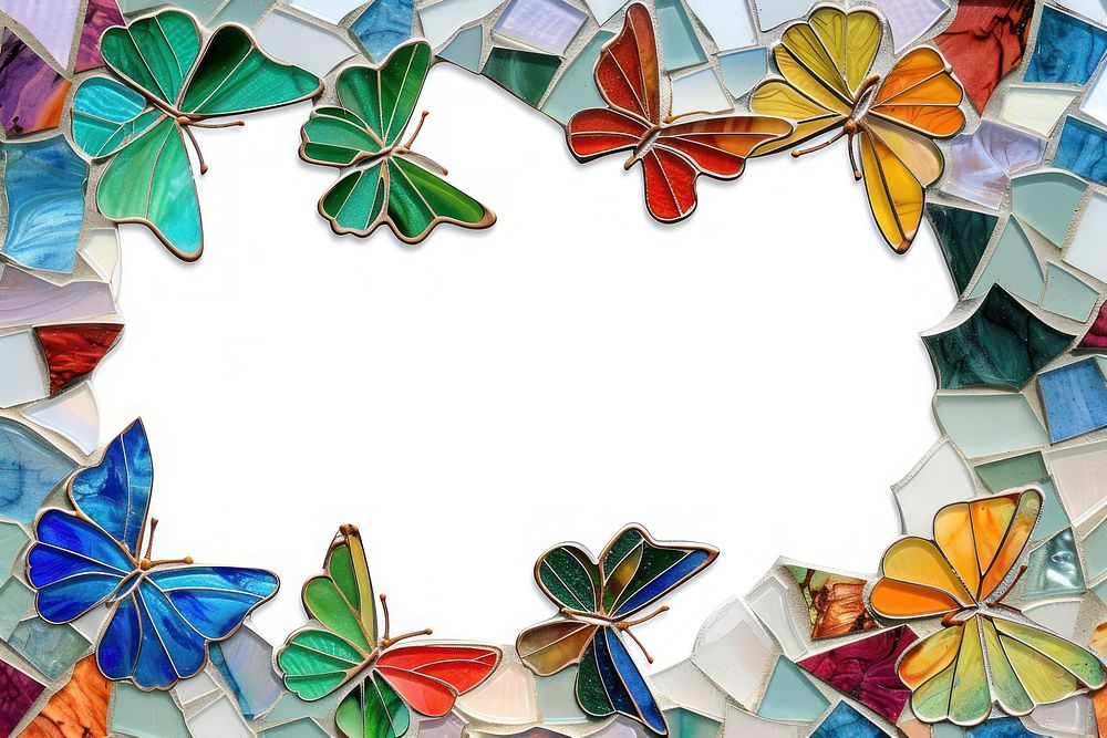 Butterfly backgrounds mosaic art.
