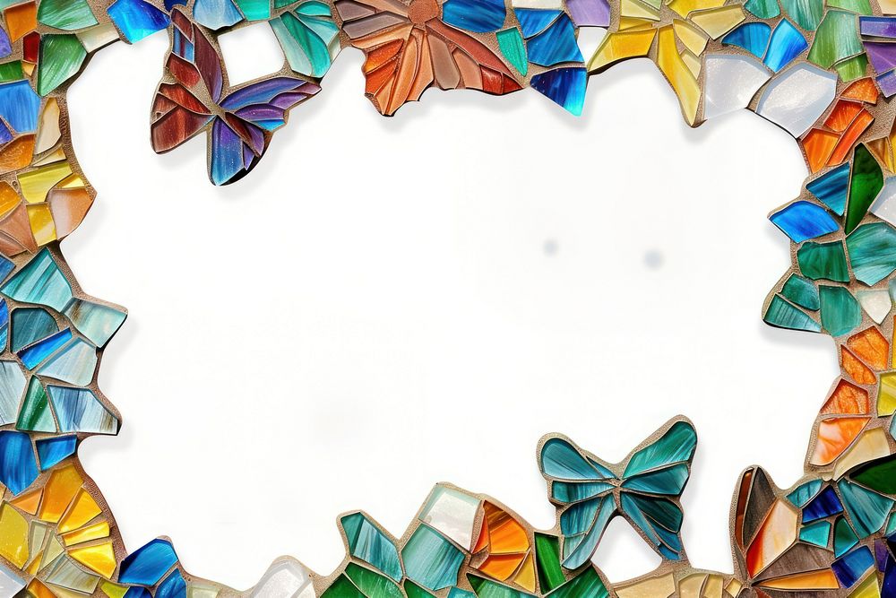 Butterfly art backgrounds mosaic.