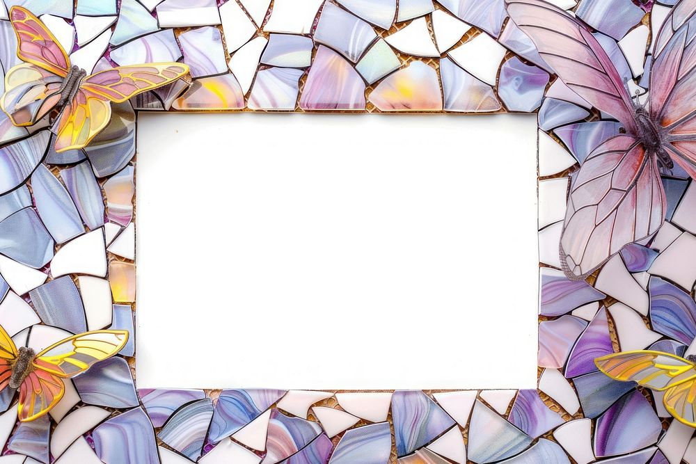 Butterfly rectangle art backgrounds frame.