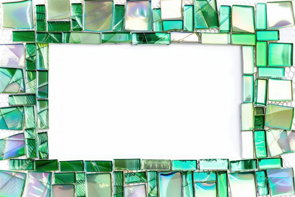 Emerald iridescent backgrounds rectangle jewelry.