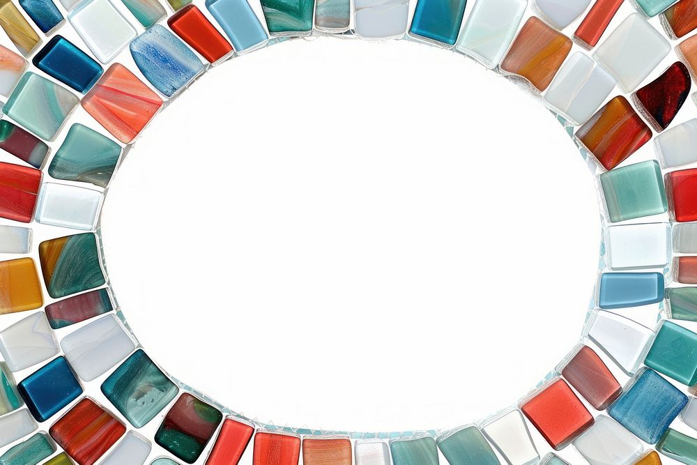 Oval backgrounds jewelry mosaic.