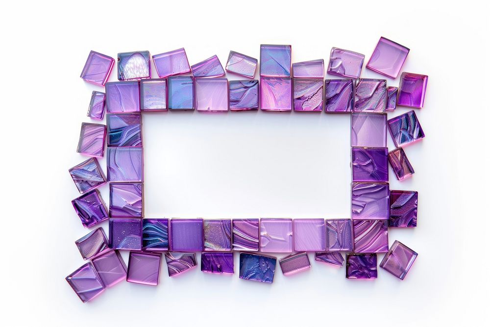 Purple iridescent art rectangle amethyst.