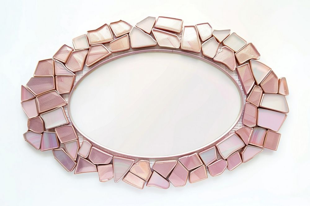 Rose gold iridescent jewelry white background accessories.