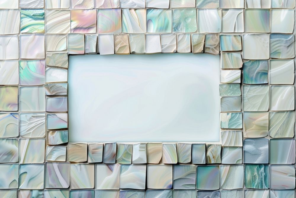 White iridescent mosaic art backgrounds.