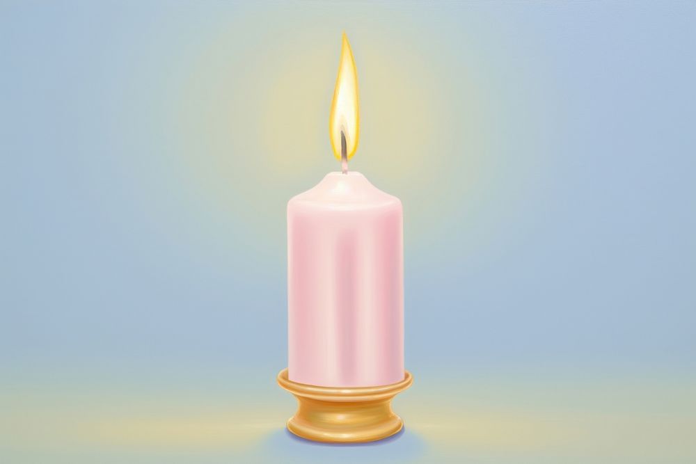Painting of candle spirituality illuminated celebration.