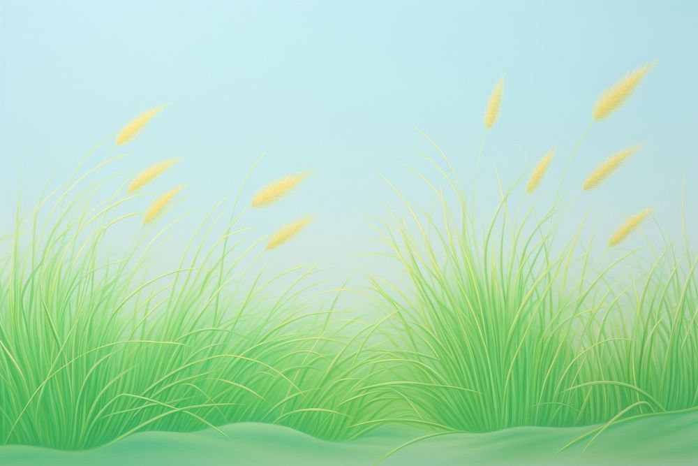 Painting of grass backgrounds outdoors nature.