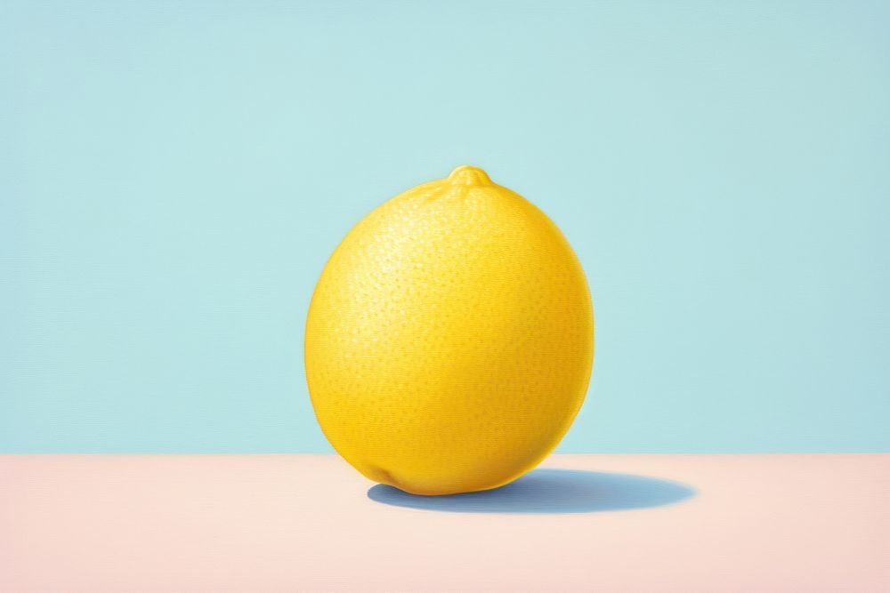 Painting of lemon grapefruit plant food.