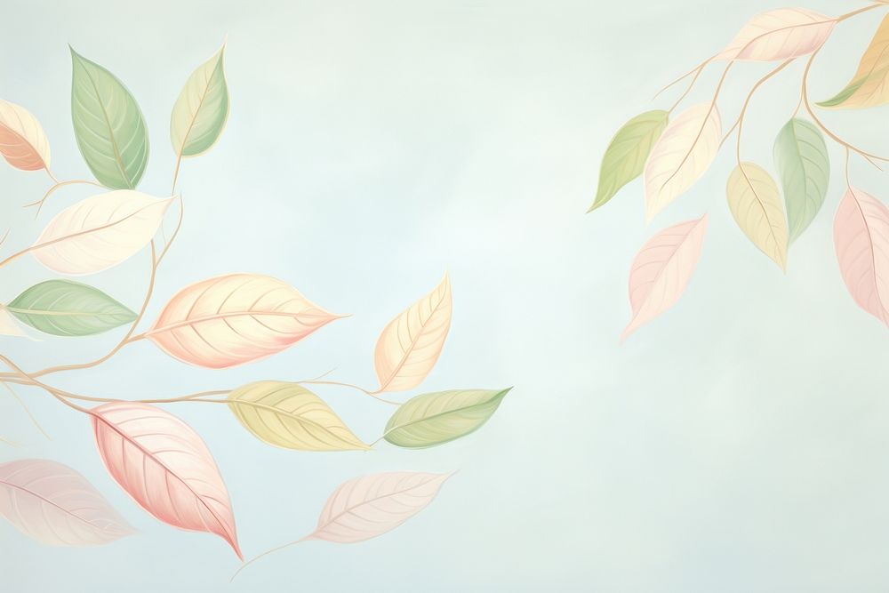 Painting of leafs backgrounds pattern plant.