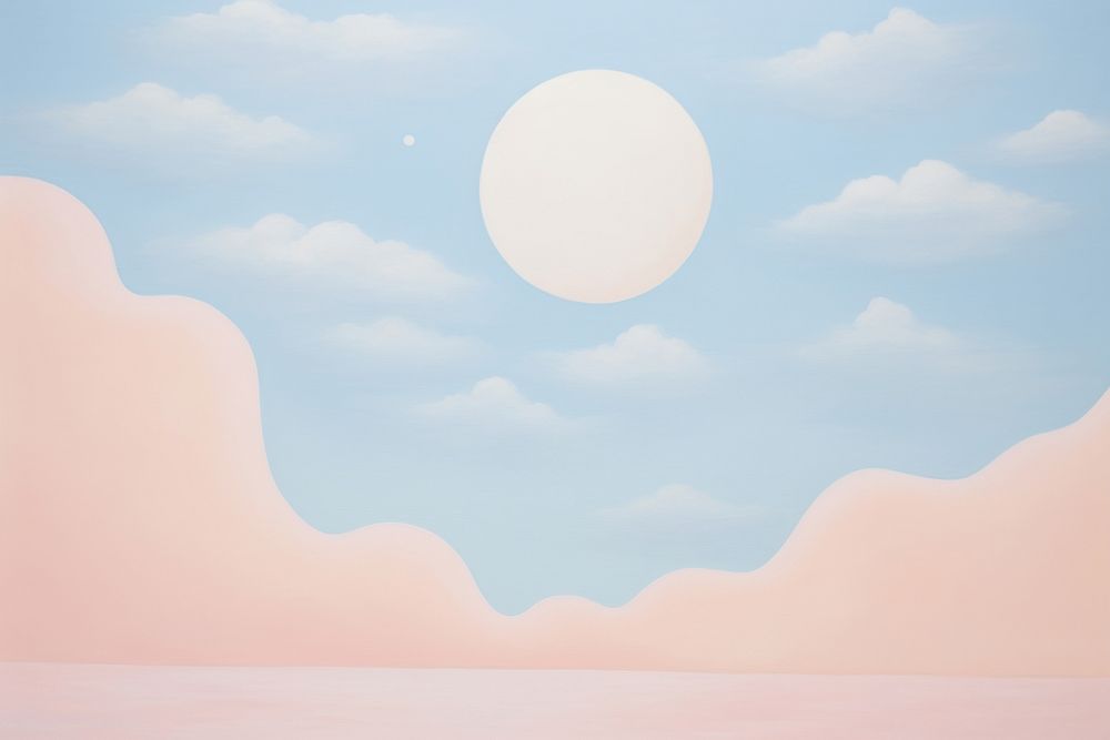 Painting of moon backgrounds outdoors nature.