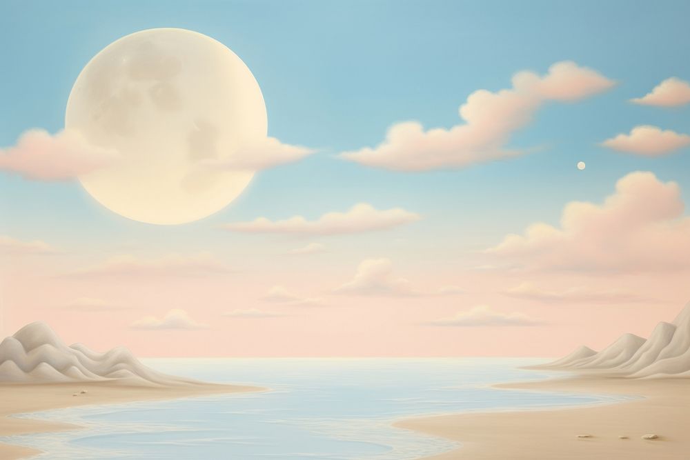 Painting of sky moon backgrounds astronomy.