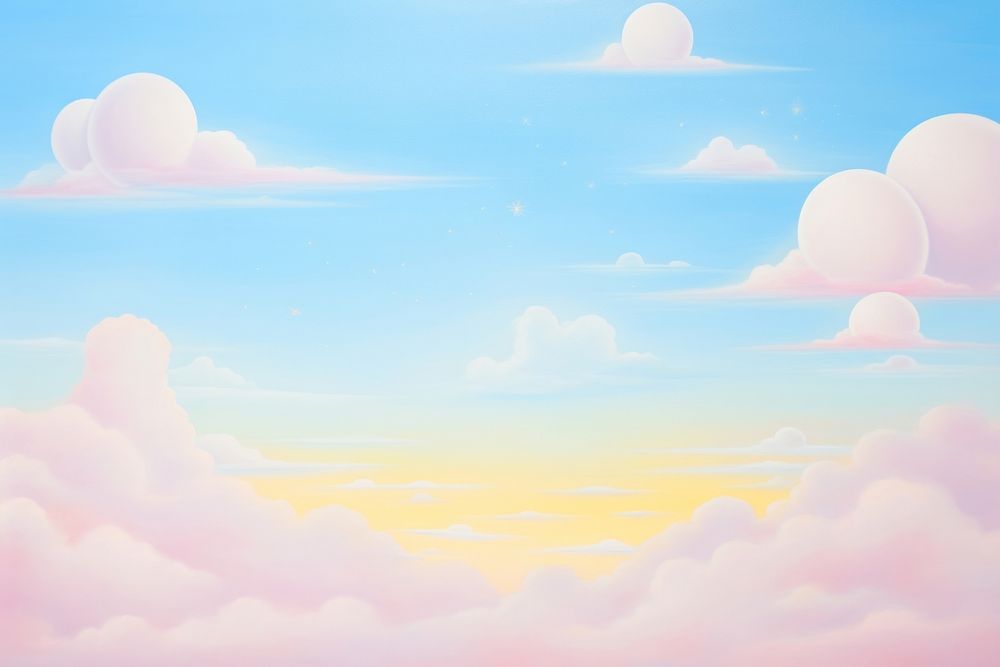 Painting of sky backgrounds outdoors horizon.