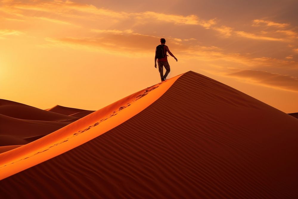 25 year old man desert outdoors horizon.