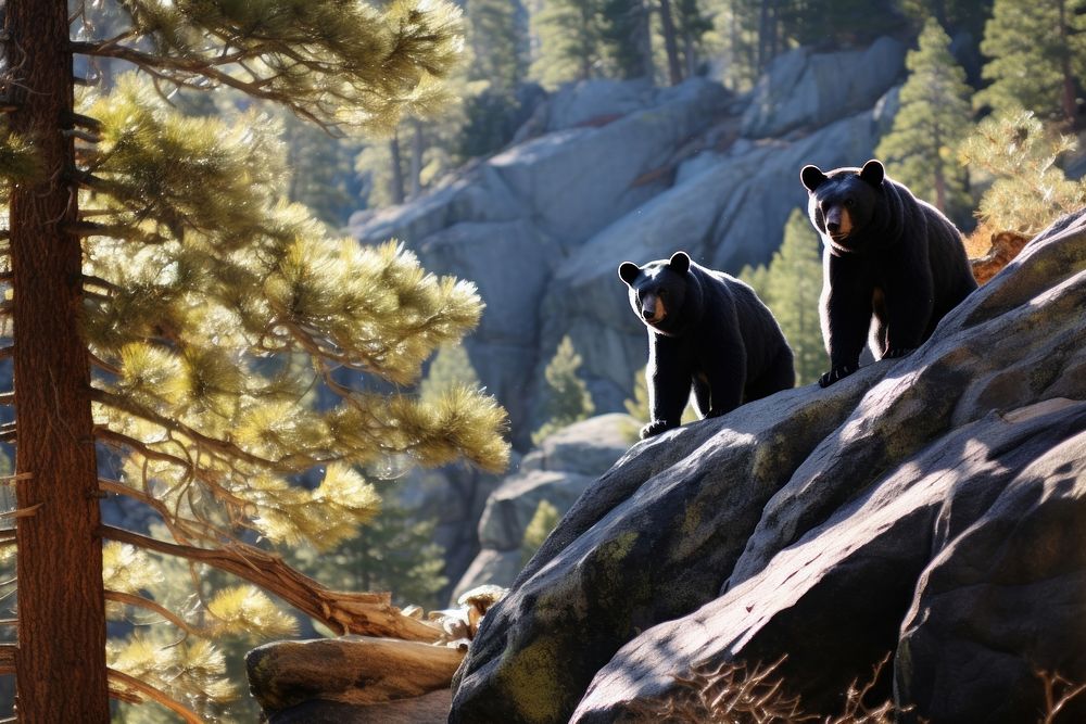American black bears wilderness wildlife outdoors.