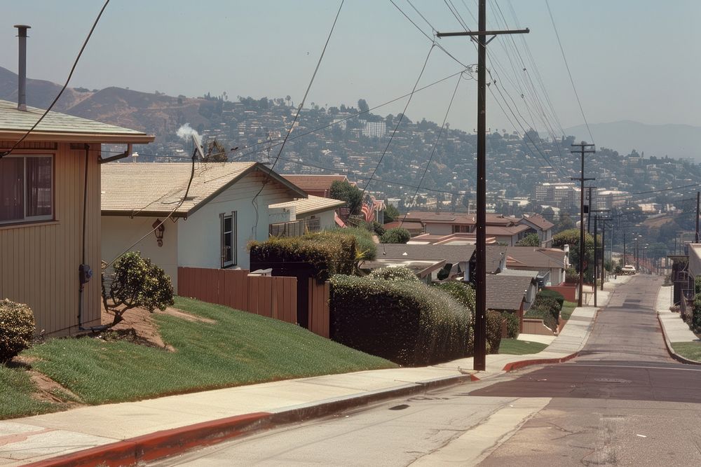 Los Angeles neighborhoods vehicle suburb street.