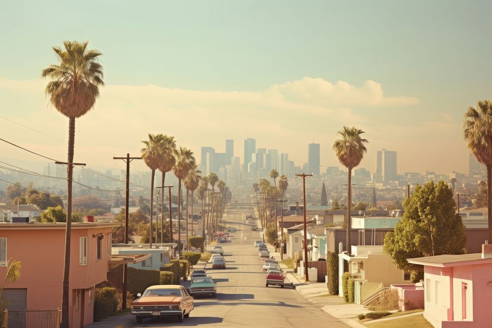 Los Angeles neighborhoods architecture cityscape outdoors.