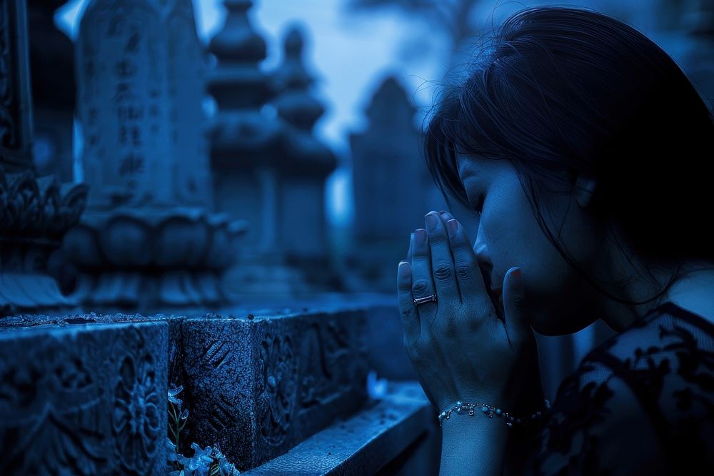 Thai Person praying person adult spirituality.