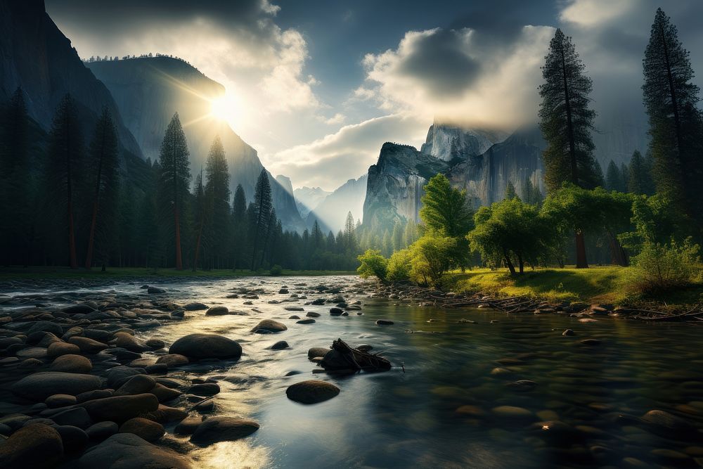 Yosemite National Park wilderness landscape outdoors.