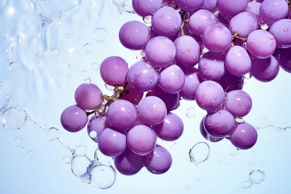 Fresh grapes water pattern backgrounds plant fruit.