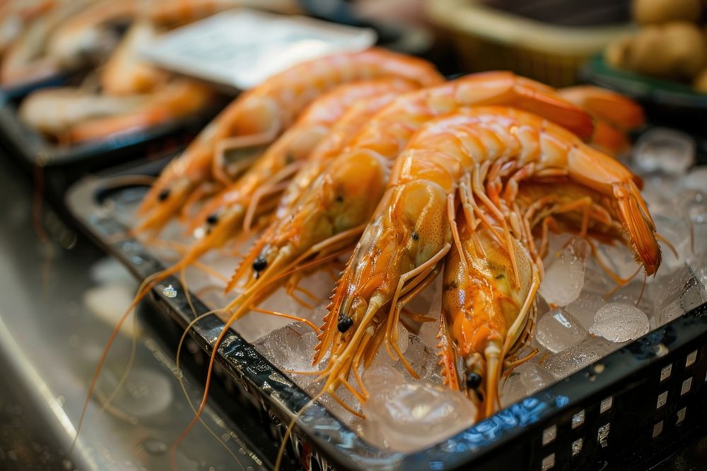 Fresh shrimp food seafood lobster.