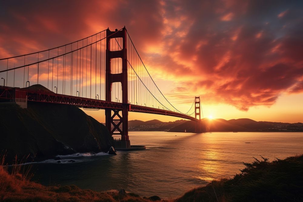 Golden Gate Bridge bridge outdoors nature.