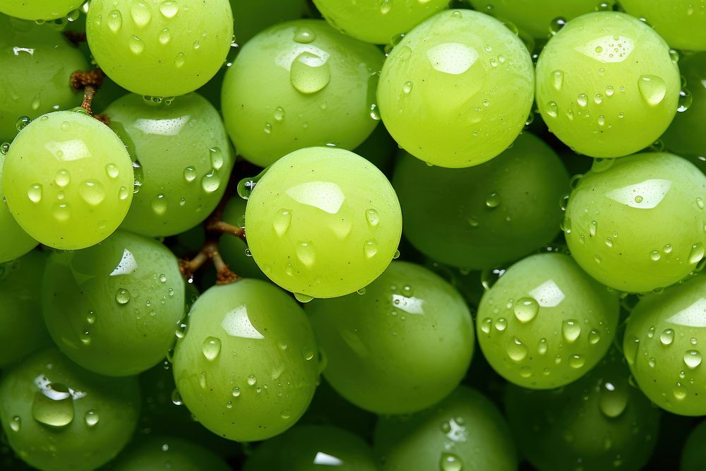 Green grapes water pattern backgrounds fruit plant.