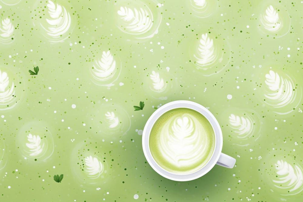 Greentea matcha pattern backgrounds coffee drink.