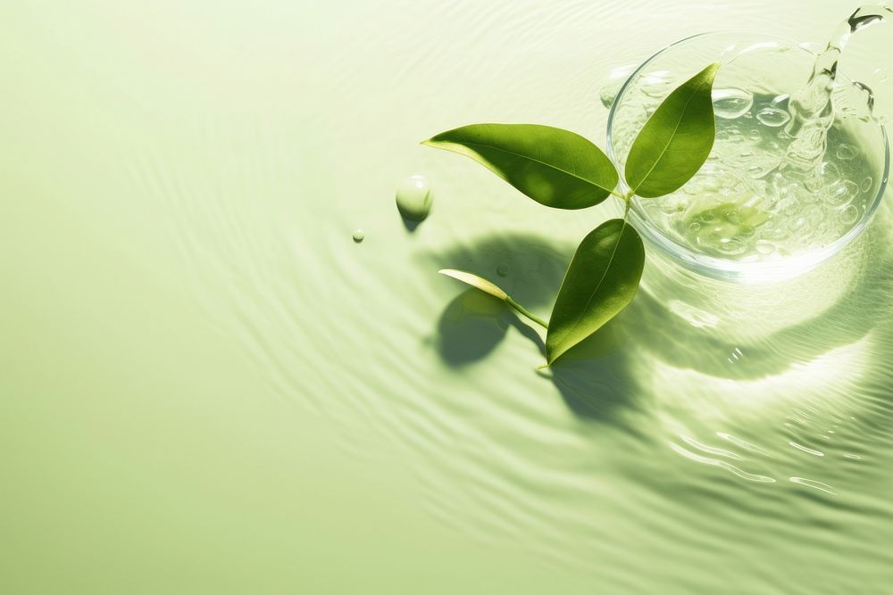 Matcha leaves on water pattern backgrounds outdoors nature.