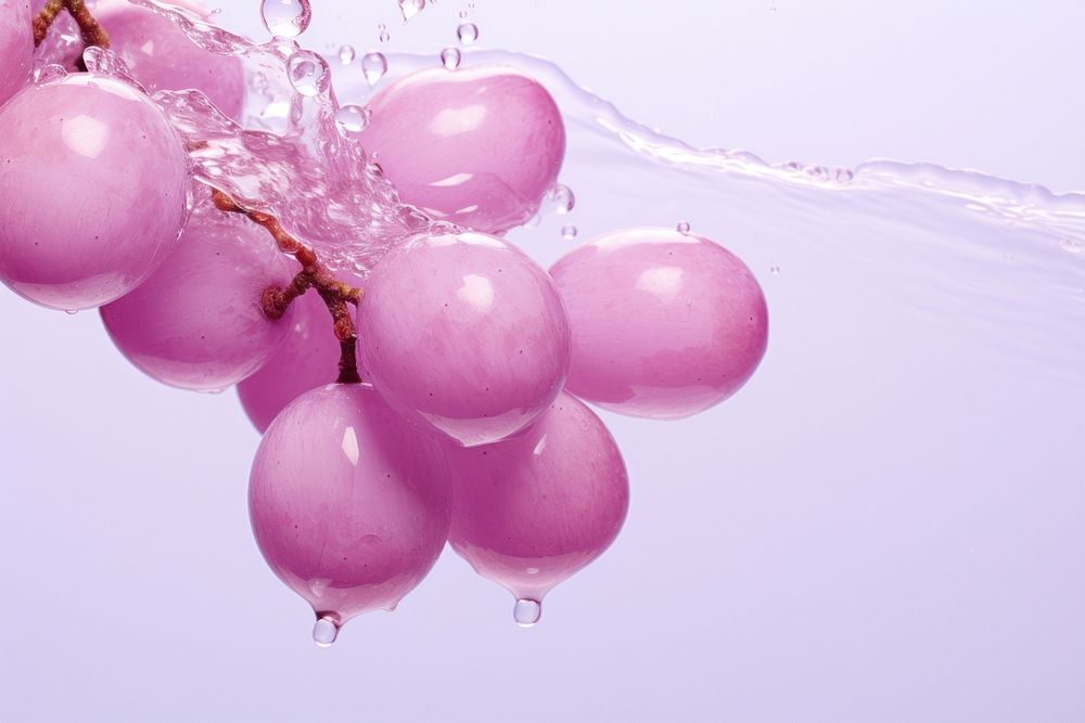 Ripe grapes water pattern balloon plant freshness.