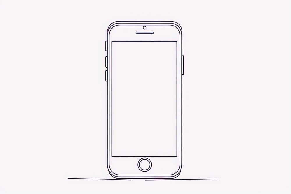 Phone outline sketch portability electronics technology.