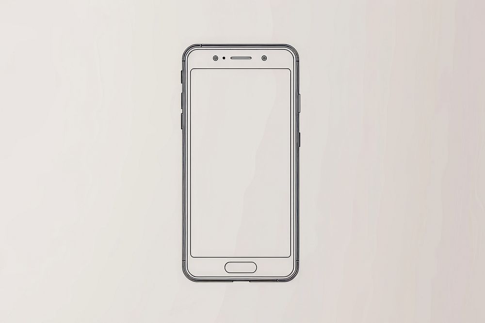 Phone outline sketch backgrounds portability electronics.