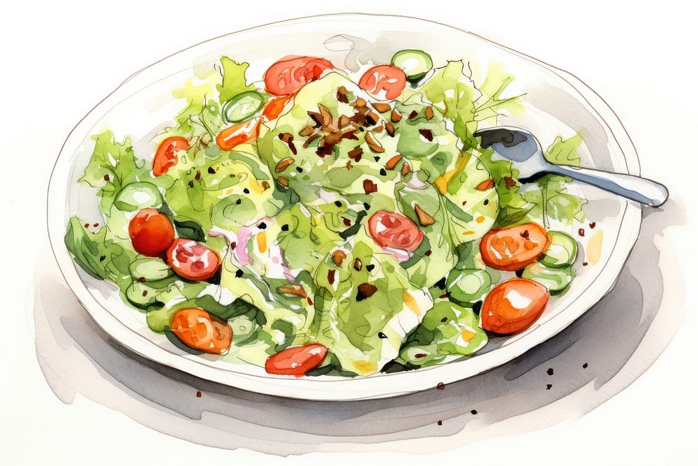 Salad plate food meal.