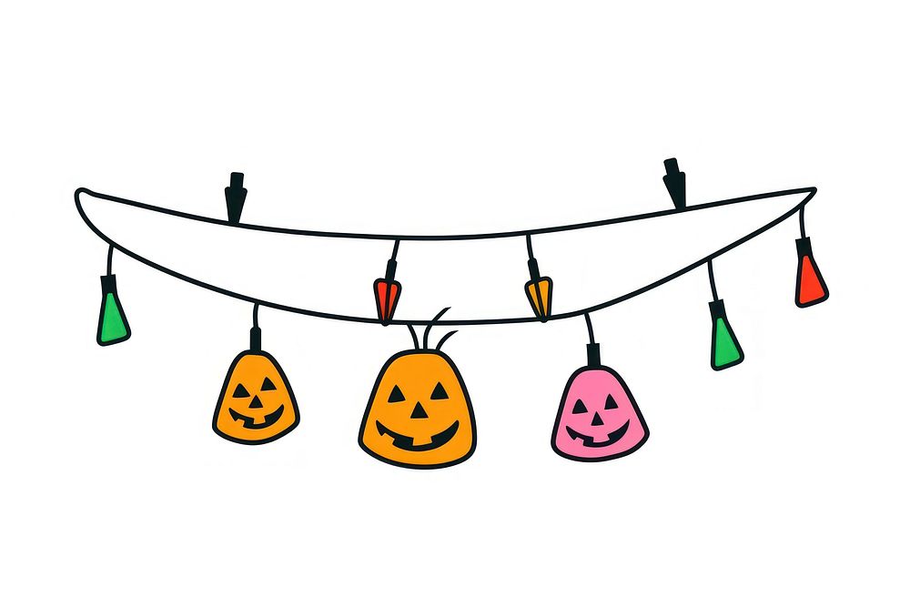 Halloween light string line anthropomorphic representation.