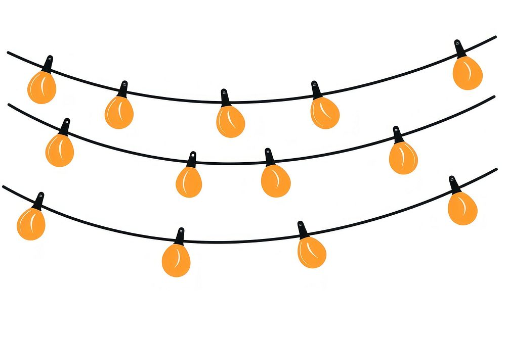 Orange christmas light string lightbulb lighting line.
