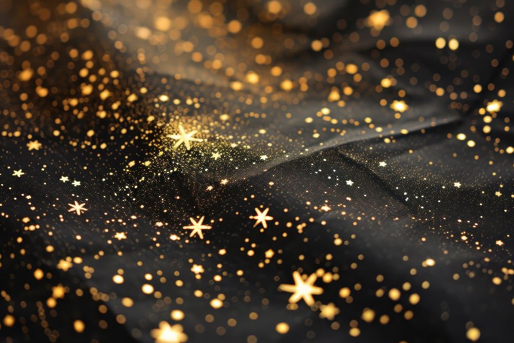 Starry sky golden pattern backgrounds glitter star.