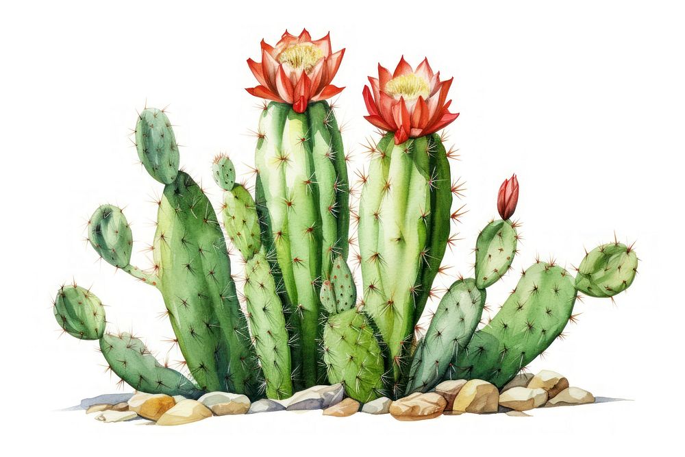 Painting of cactus drawing plant creativity.