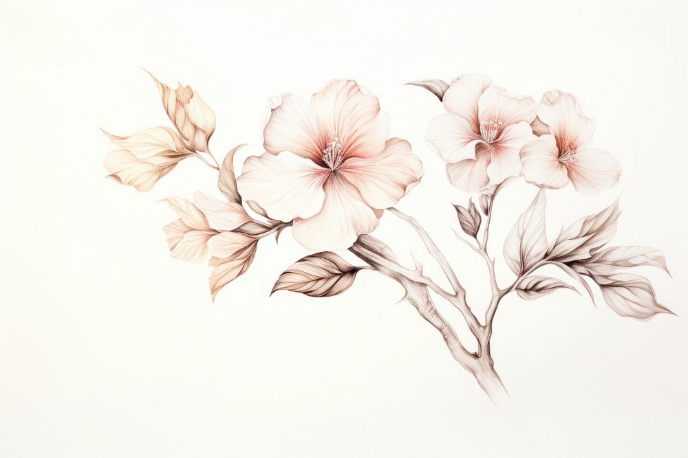 Painting of flower drawing pattern sketch.