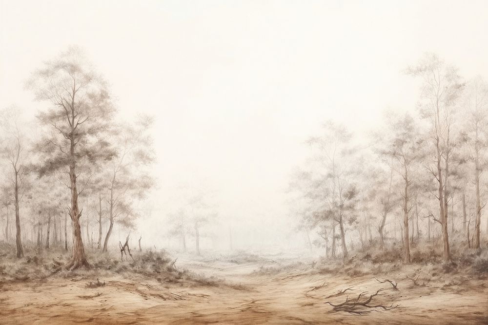 Painting of forest backgrounds outdoors drawing.