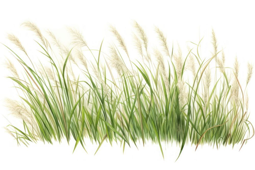 Painting of grass plant tranquility wheatgrass.