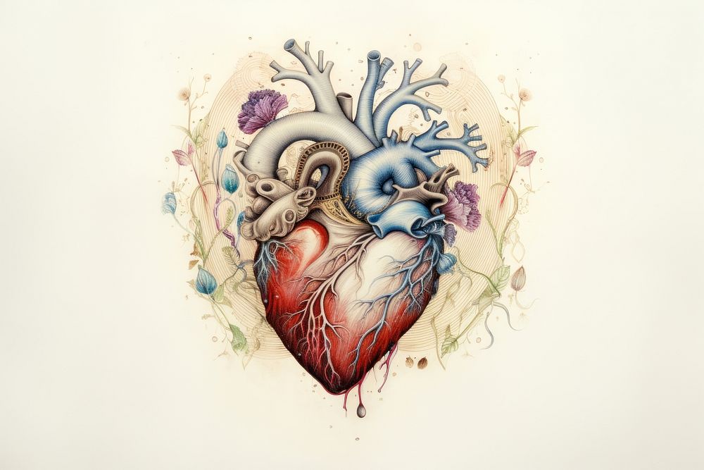 Painting of heart pattern drawing creativity.