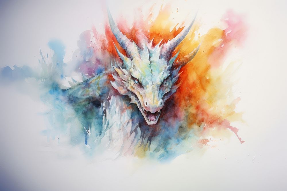 Background dragon painting art representation.