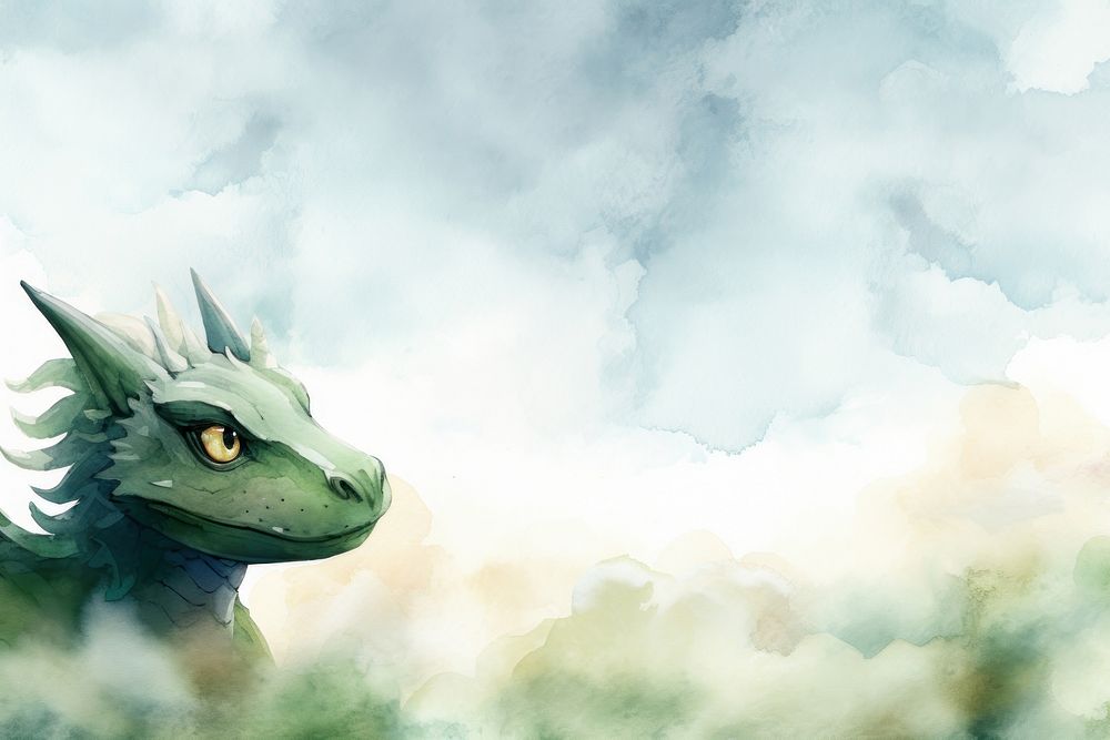 Background dragon animal cloud representation.