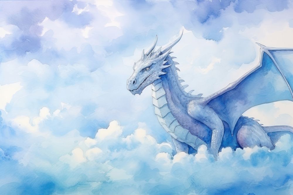 Background dragon animal sky representation.