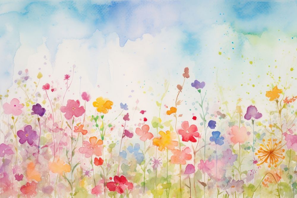 Background spring flowers painting backgrounds outdoors.